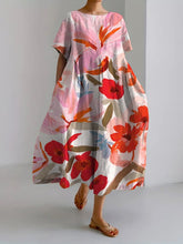 Load image into Gallery viewer, Women's Retro Botanical Floral Design Printed Casual Loose Dress