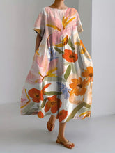 Load image into Gallery viewer, Women's Retro Botanical Floral Design Printed Casual Loose Dress