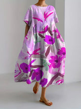 Load image into Gallery viewer, Women's Retro Botanical Floral Design Printed Casual Loose Dress