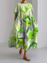 Load image into Gallery viewer, Women's Retro Botanical Floral Design Printed Casual Loose Dress