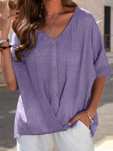 Load image into Gallery viewer, Casual Solid Color Cotton And Linen Tops