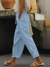 Load image into Gallery viewer, Casual Lace Patchwork Strappy Pants
