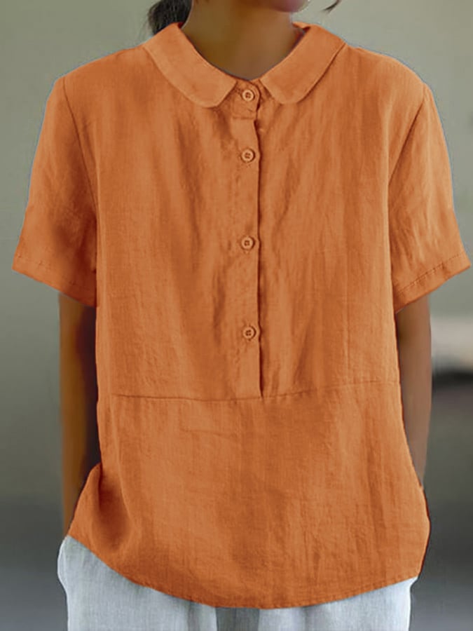 Womens Solid Color Blouse And Pants Set 1