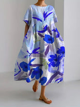 Load image into Gallery viewer, Women's Retro Botanical Floral Design Printed Casual Loose Dress