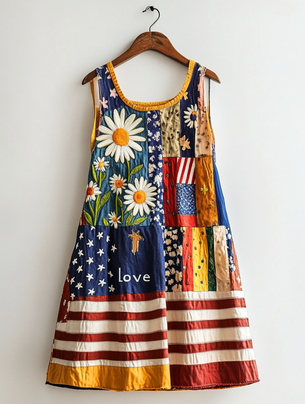 Vintage Embroidery 2pcs Dress Set
