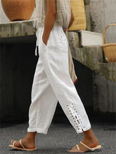 Load image into Gallery viewer, Casual Lace Patchwork Strappy Pants