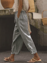 Load image into Gallery viewer, Casual Lace Patchwork Strappy Pants