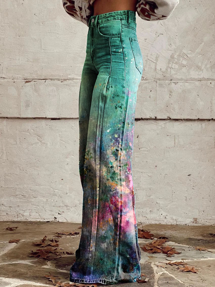 Floral Smocked Wide Leg Pants main image 0