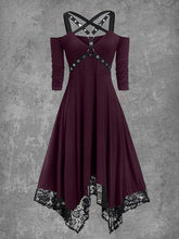 Load image into Gallery viewer, Retro Punk Sleeveless Strappy Sling Dress