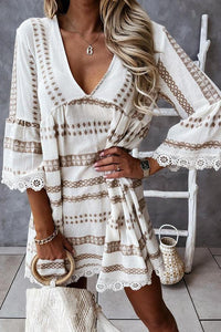 An Exotic Escape Lace Mini Dress