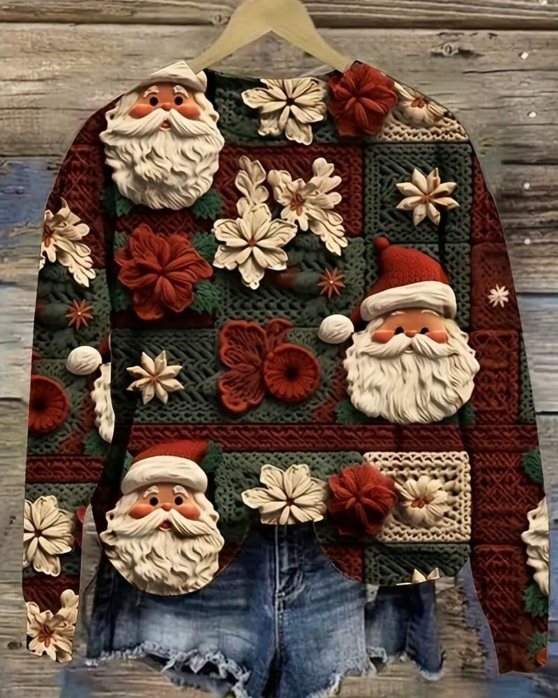 Women's Vintage Christmas Style Sweatshirt