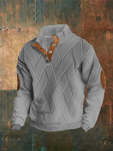 Load image into Gallery viewer, Men&#39;s Plaid Print Button Casual Sweatshirt