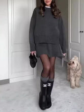 Load image into Gallery viewer, Casual And Versatile Preppy Sweater Set