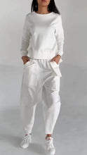 Load image into Gallery viewer, Casual Round Neck Long Sleeve Two Piece Suit