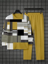 Load image into Gallery viewer, Men&#39;s Simple Colorblock Round Neck Casual Sports Set 051