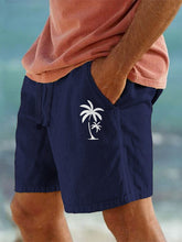 Load image into Gallery viewer, Men's Hawaiian Coconut Print Beach Shorts