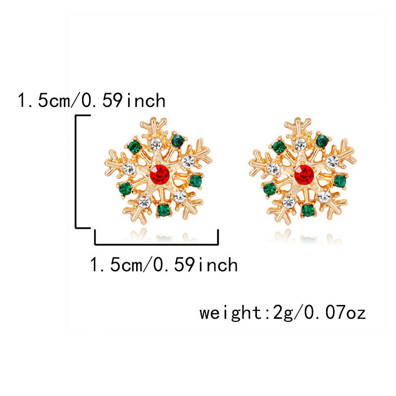 Christmas Colorful Snowflake Earrings