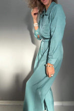 Load image into Gallery viewer, Women's Lapel Long Sleeve Casual Jumpsuit