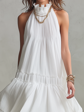 Load image into Gallery viewer, Airy High-Neck Tiered Bohemian Maxi Dress