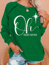 Load image into Gallery viewer, Women&#39;s Christmas Oh Night Divine Casual Long Sleeve Sweatshirt