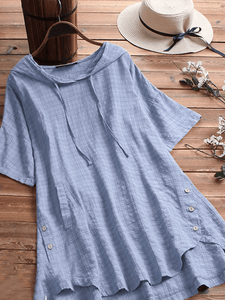 Women's Loose Casual Cotton Linen Dress