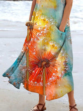 Load image into Gallery viewer, Women's Oil Painting Floral Pattern Tank Top Dress