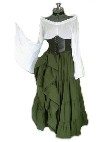 Vintage Halloween Long Sleeve Waist Dress