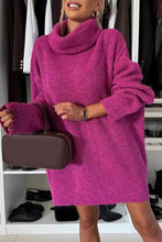 Load image into Gallery viewer, Women's Long Sleeve Casual Sweater Dress with Pile Collar