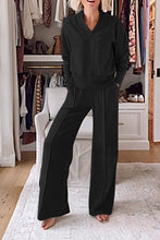 Load image into Gallery viewer, Women's Solid Color V-neck Top &amp; Pants Two-piece Set