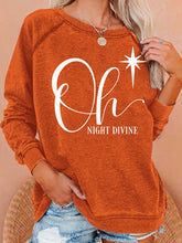 Load image into Gallery viewer, Women&#39;s Christmas Oh Night Divine Casual Long Sleeve Sweatshirt