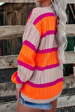 Load image into Gallery viewer, Beautiful Striped Colorblock Cardigan