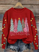 Load image into Gallery viewer, Women's Christmas Tree Print Sweatshirt