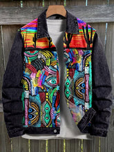 Load image into Gallery viewer, Vintage Art Print Casual Denim Jacket