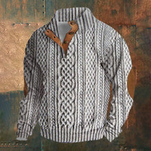 Load image into Gallery viewer, Wearshes Men's Retro Print Long Sleeve Sweatshirt