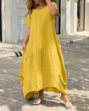 Load image into Gallery viewer, Casual Loose Plus Size Linen Maxi Dress
