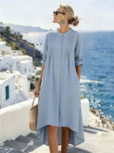 Load image into Gallery viewer, Women'S Casual Loose-Fitting Solid Color Cotton And Linen Dress