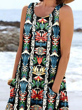 Load image into Gallery viewer, Women's Midcentury Hawaiian Patterns Print Pocket Dress