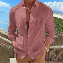 Load image into Gallery viewer, Men's Casual Corduroy Button Long Sleeve Shirt