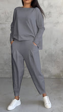 Load image into Gallery viewer, Casual Round Neck Long Sleeve Two Piece Suit