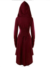 Load image into Gallery viewer, Women&#39;s Halloween Hooded Lace-Up Dress