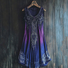 Load image into Gallery viewer, Vintage Celtic Gradient Lace Linen Tank Dress