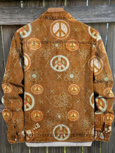 Load image into Gallery viewer, Vintage Hippie Peace Sign Print Casual Denim Jacket