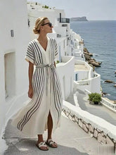 Load image into Gallery viewer, Women'S Loose Striped Print Dress