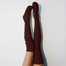 Load image into Gallery viewer, Solid Color Long Tube Knitted Over The Knee Socks