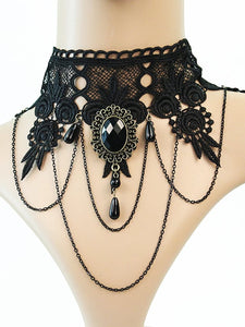 Gothic Dark Wind Vintage Lace Necklace