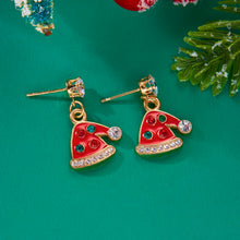 Load image into Gallery viewer, Sparkling Colourful Christmas Tree Earrings