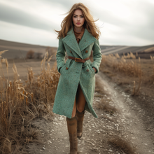 Load image into Gallery viewer, Women's Retro Casual Long Woolen Coat
