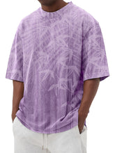 Load image into Gallery viewer, Men's Bamboo Leaf Print Short Sleeve T-Shirt