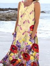 Load image into Gallery viewer, Women's Floral Resort Tank Top with Pockets