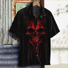 Load image into Gallery viewer, Men's Vintage Skull Casual Printed Shirt